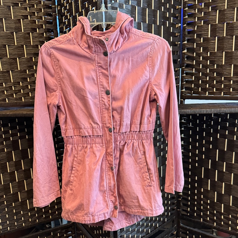 C&C California Rose Hooded Button/Zip-Up Jacket Size 12